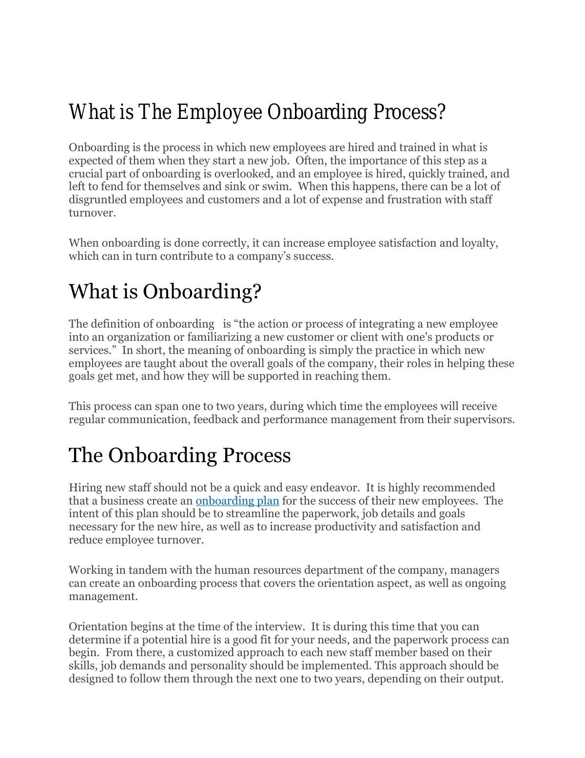 What is The Employee Onboarding Process?