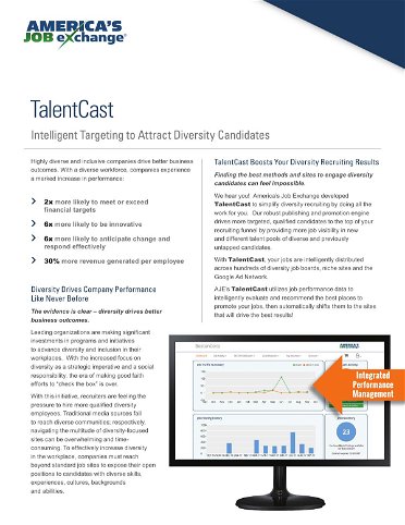 TalentCast - Intelligent Targeting to Attract Diversity Candidates