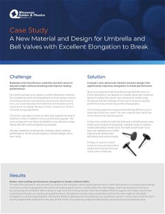 A New Material and Design for Rubber Umbrella and Bell Valves with Excellent Elongation at Break