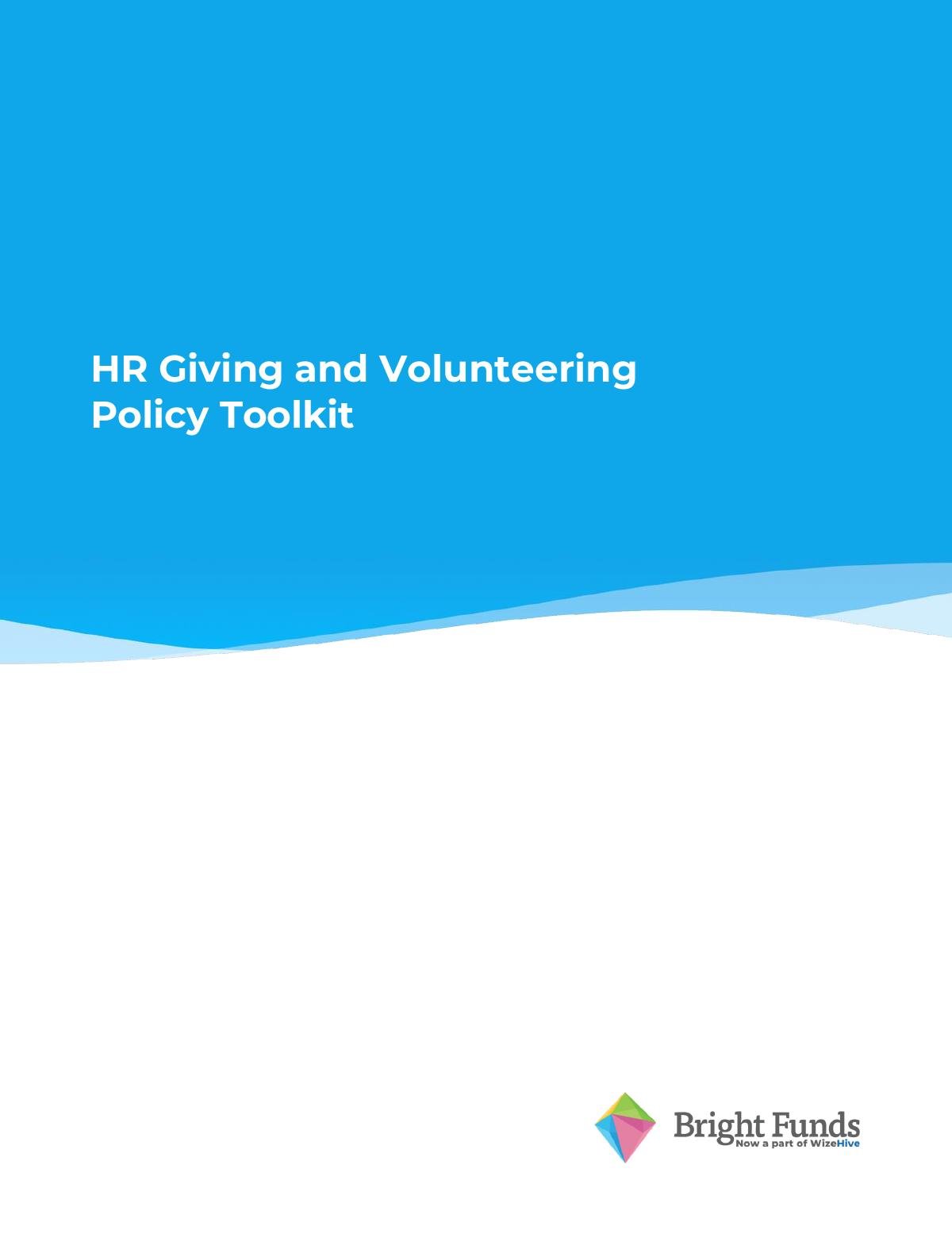 HR Giving and Volunteering Policy Toolkit