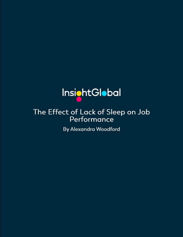 The Effect of Lack of Sleep on Job Performance