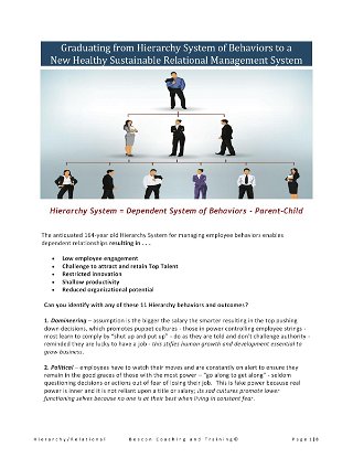 From Hierarchy System of Behaviors to a New Healthy Sustainable Relational Management System