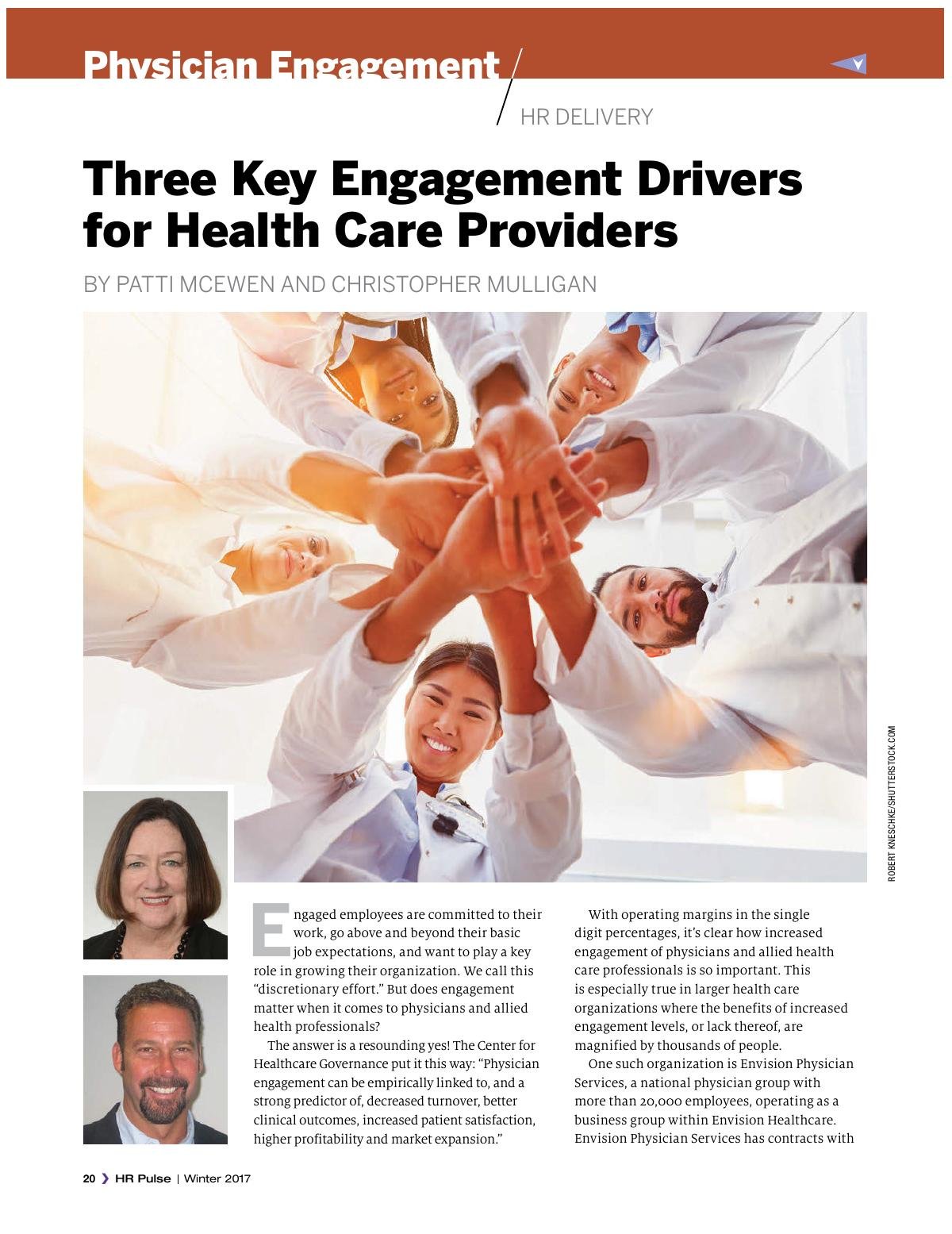 Three Key Engagement Drivers for Health Care Providers