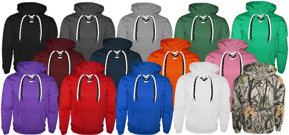 Lace Up Hooded Sweatshirt