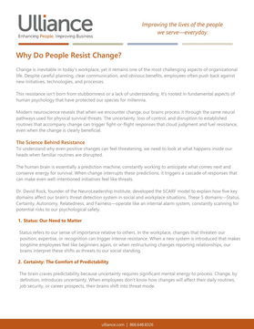 Why Do People Resist Change?