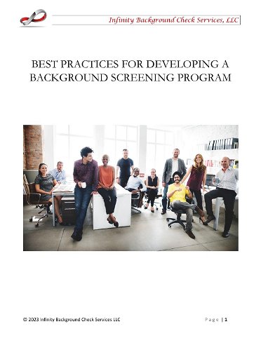 Best Practices for Developing a Background Screening Program