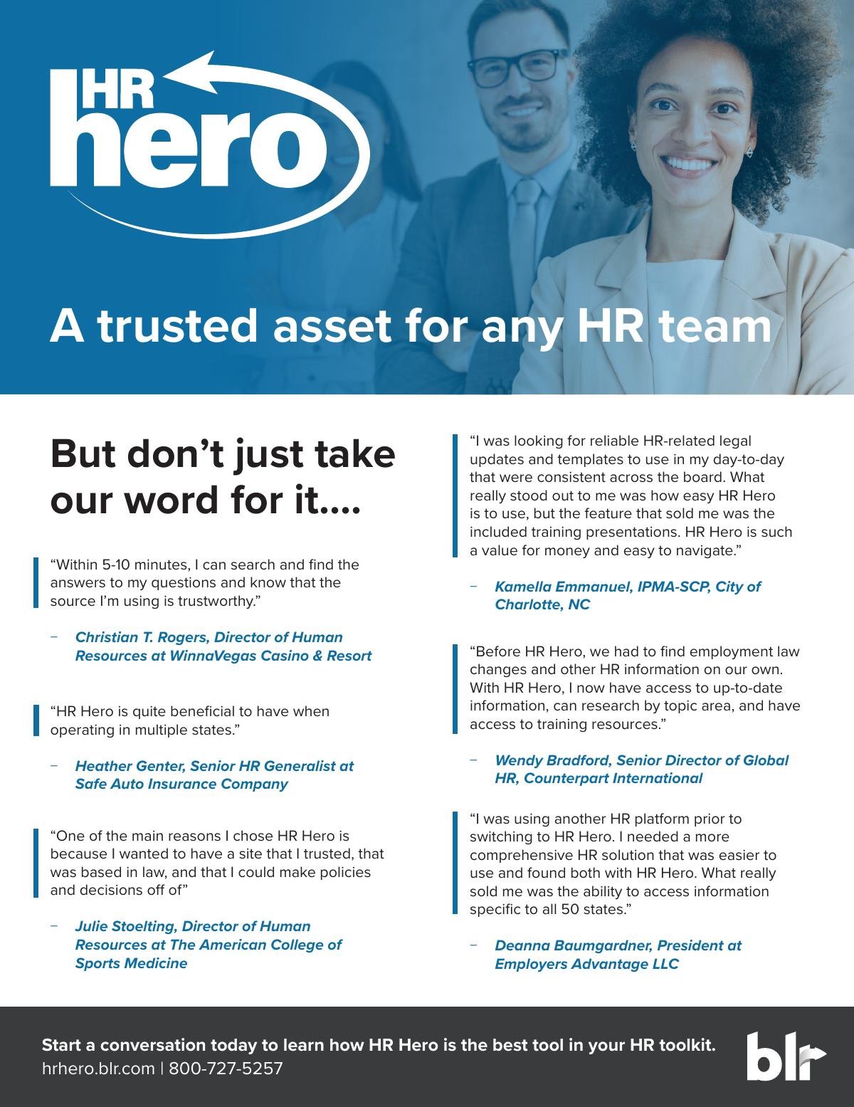 A trusted asset for any HR team