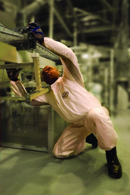 The KleenGuard A30 Breathable Splash and Particle Protection Stretch Coverall 