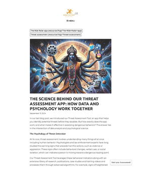 The Science Behind Our Threat Assessment App