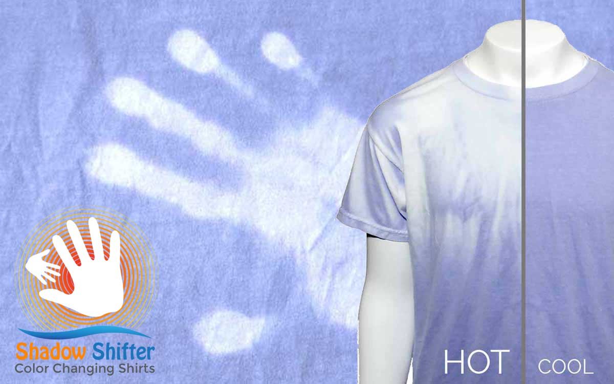 Shadow Shifter Adult Color Changing Shirts Blue to White