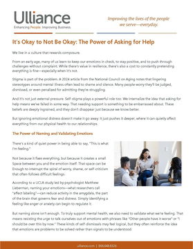 It's Okay to Not Be Okay: The Power of Asking for Help