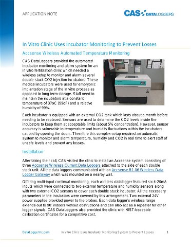 In Vitro Clinic Uses Incubator Monitoring to Prevent Losses