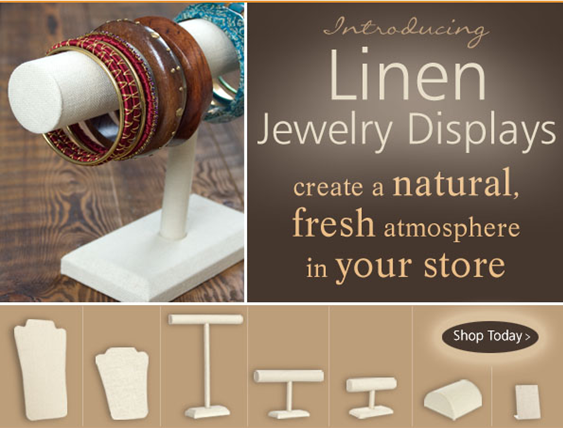 Linen Jewelry Displays