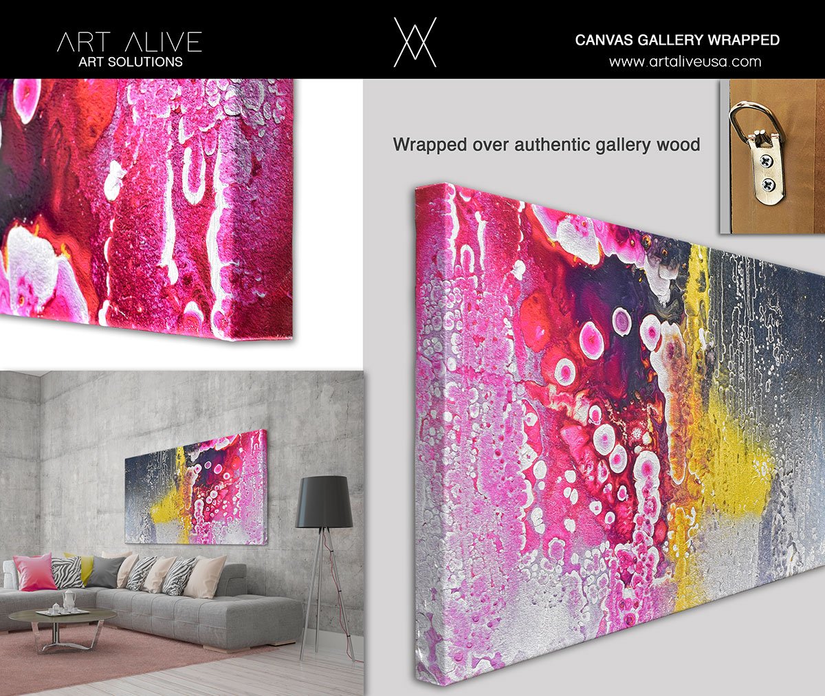 ART ON CANVAS RETOUCHED, GALLERY WRAPPED