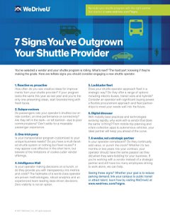 7 Signs You've Outgrown Your Shuttle Provider
