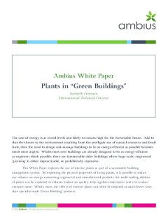 Plants in Green Buildings