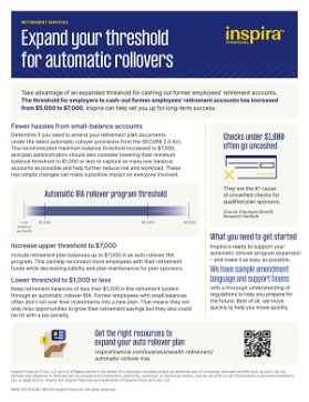 Expanding Threshold for Automatic Rollovers