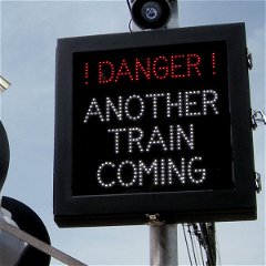 LED Rail Safety Signage