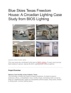 Blue Skies Texas Freedom House: A Circadian Lighting Case Study from BIOS Lighting