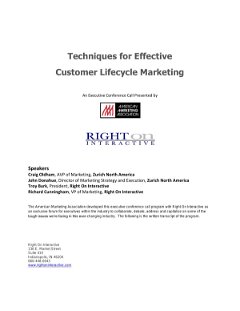 Techniques for Effective Customer Lifecycle Marketing