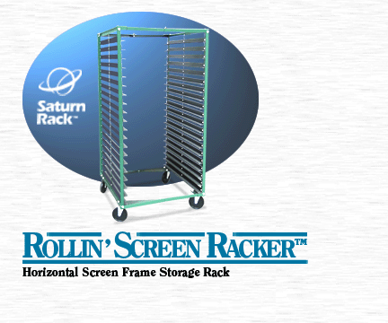 Rollin’ Screen Racker™ Mobile, Adjustable Horizontal Screen Frame Storage Rack