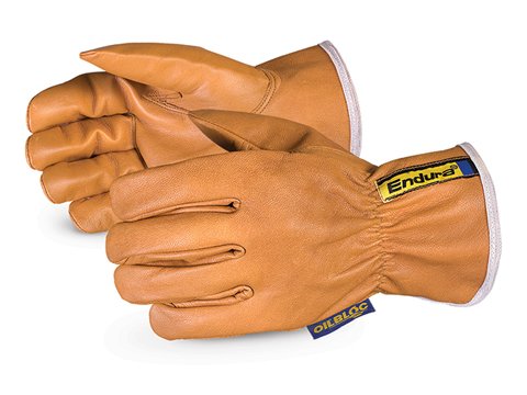 -	378GOBKL: Endura® Kevlar®-Lined Waterstop ™ / Oilbloc ™ Goat-Grain Arc-Flash Drivers Gloves