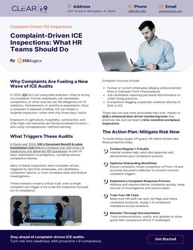 Complaint‑Driven ICE Inspections: What HR Teams Should Do