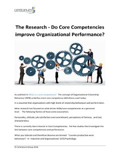 Do Core Competencies improve Organizational Performance?