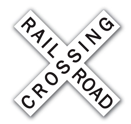 Railroad Crossbuck Sign - Hi-Intensity