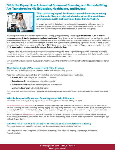 Ditch the Paper: How Automated Document Scanning and Barcode Filing Are Transforming HR, Education, Healthcare, and Beyond