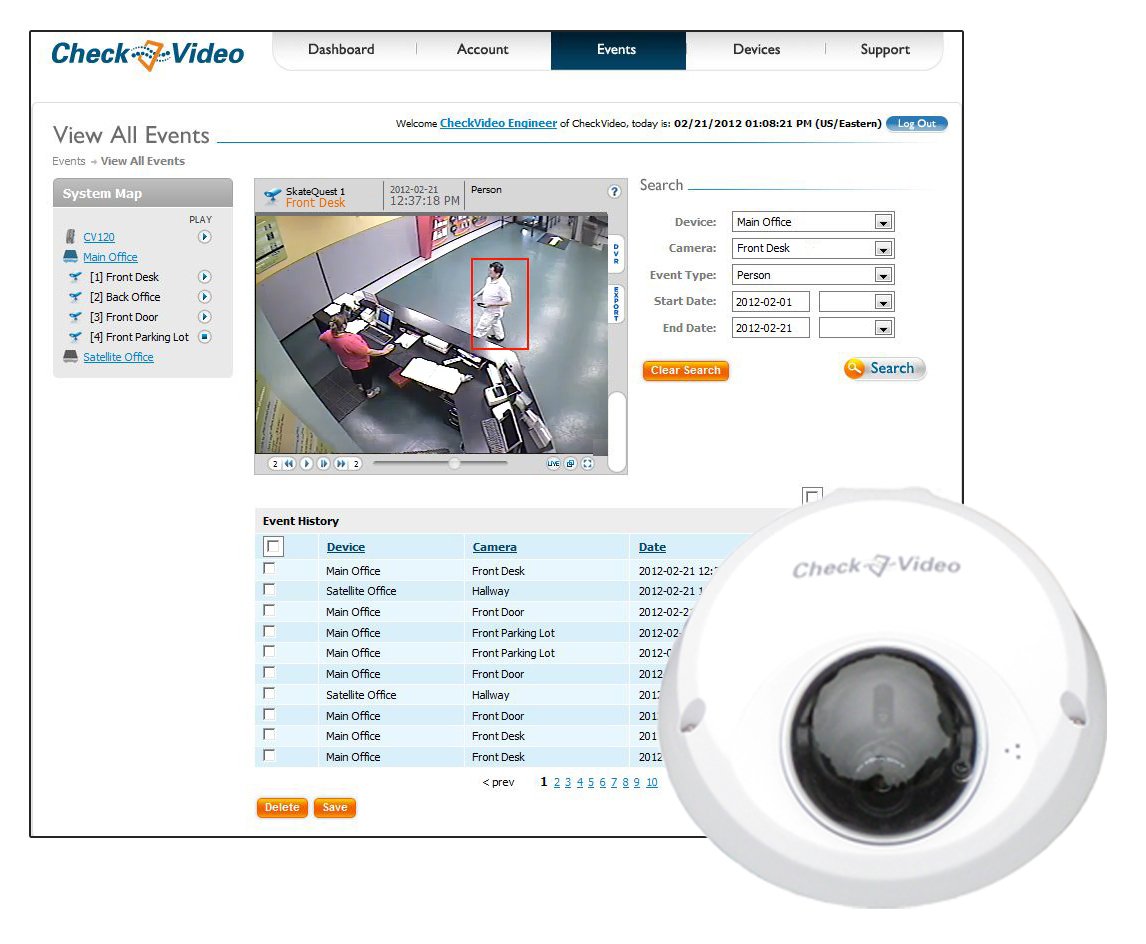 CheckVideo High Definition Indoor Mini Dome Camera (CV150)