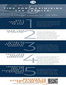 5 Tips for Maximizing Tax Credits:  A Lawyer's Guide to the ERC