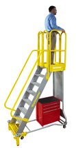 Workmaster Super Duty Rolling Metal Ladder