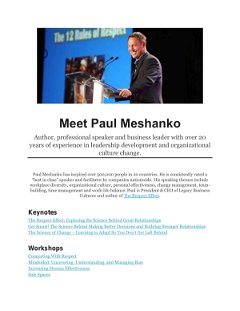Meet Paul Meshanko