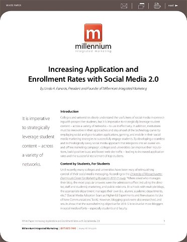 Increase College Enrollment with Social Media 2.0