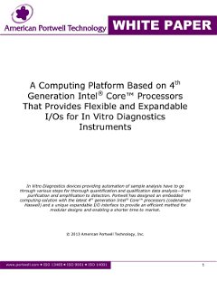 A Computing Platform Based on 4th Gen Intel® Core™ CPU for In Vitro Diagnostics Instruments Design