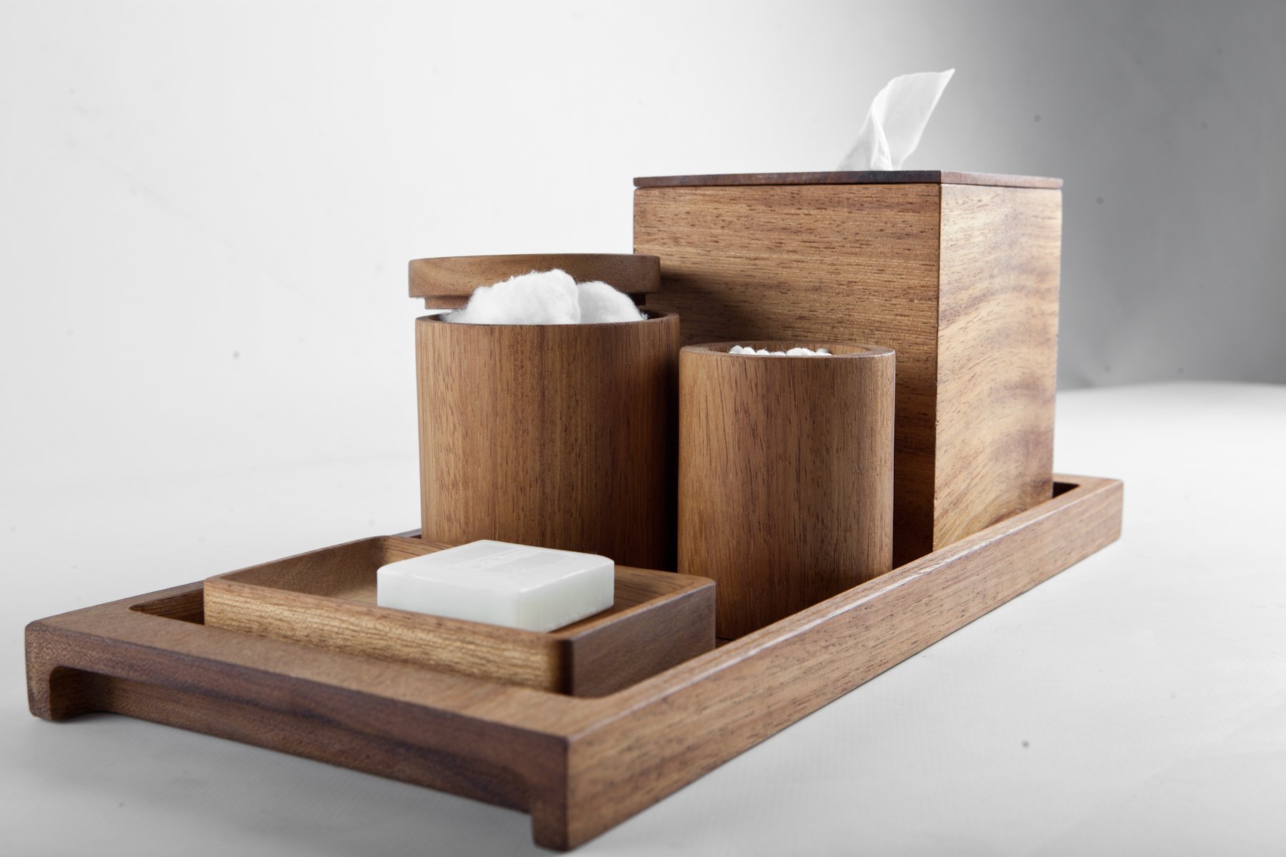 Wooden Amenities Tray