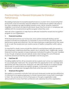 Practical Ways to Reward Employees for Standout Performance
