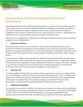 Practical Ways to Reward Employees for Standout Performance