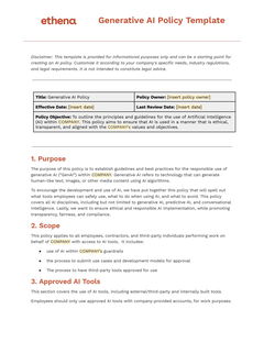 AI Policy Template