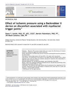 Effect of ischemic pressure using a Backnobber II