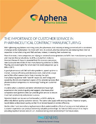 The Importance of Customer Service in Pharmaceutical Contract Manufacturing