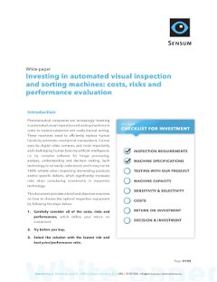 Investing in automated visual inspection and sorting machines: costs, risks and performance evaluati