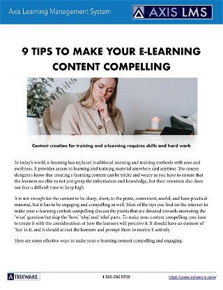 9 Tips to Make Your E-Learning Content Compelling