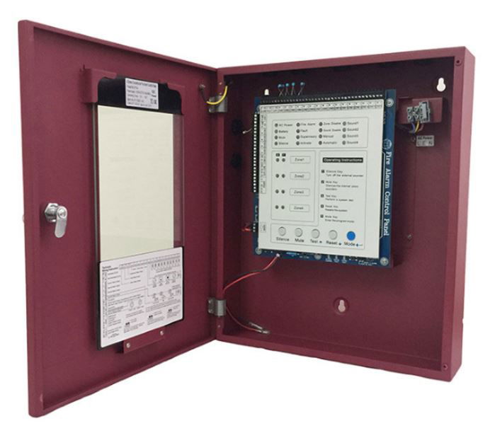 Conventional Fire Alarm Control Panel FACP 4 Zone Alarm Class B
