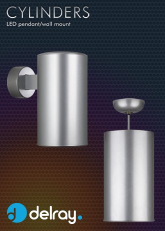 LED Pendant, Wall Mount Cylinders
