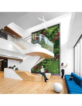 Garden on the Wall Cultivating Innovation: A Biophilic Journey at a Confidential Research & Innovation Center