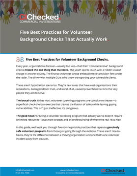 Five Best Practices for Volunteer Background Checks That Actually Work
