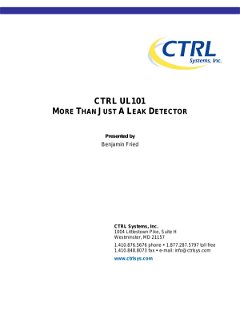 More Than Just A Leak Detector