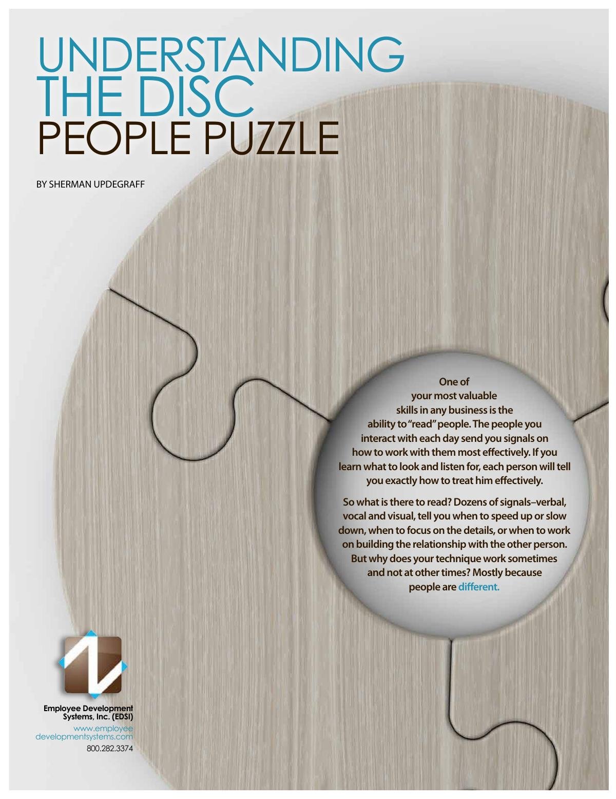 Understand the DISC People Puzzle